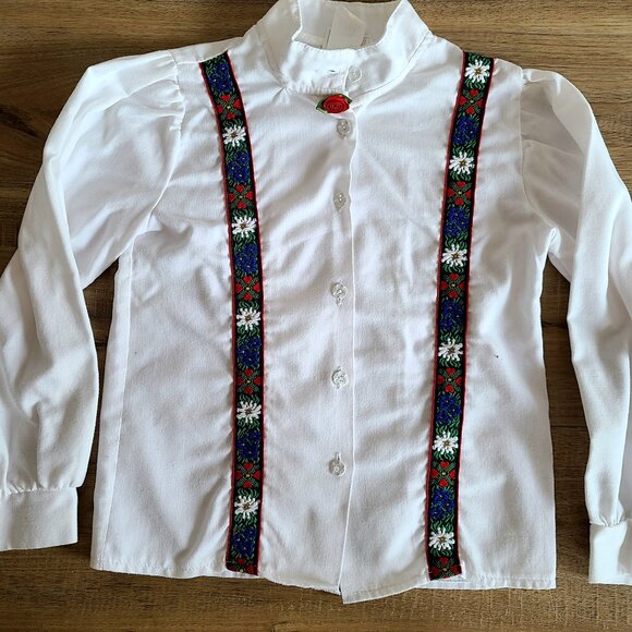 Vintage kids Ruffniks shirt with traditional embroidery design. - Picture 1 of 10